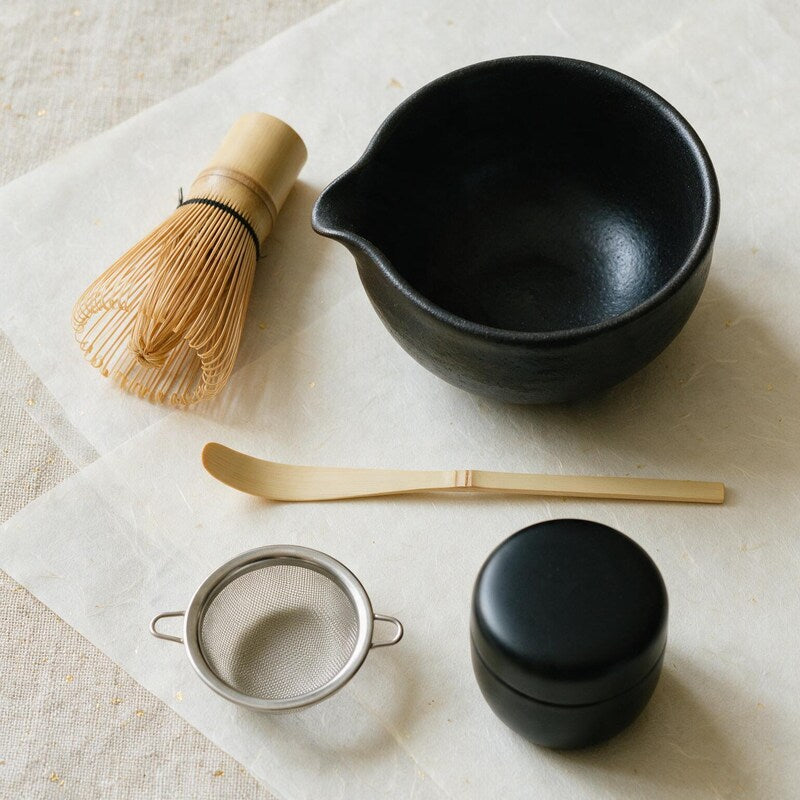 Complete tea set, close view