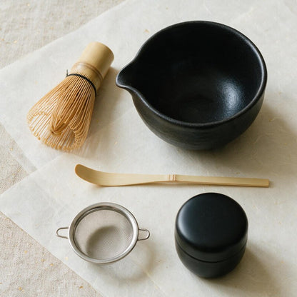 Complete tea set, close view